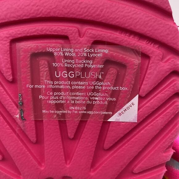 Ugg Women’s Classic Mini Tiger Flower Boots Pink/Yellow  |  Size: 6 - Picture 13 of 14